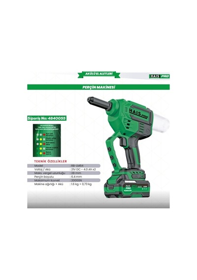 Perçim Makinası 21v Dc-4.0ah Rb-lm64a Haispro