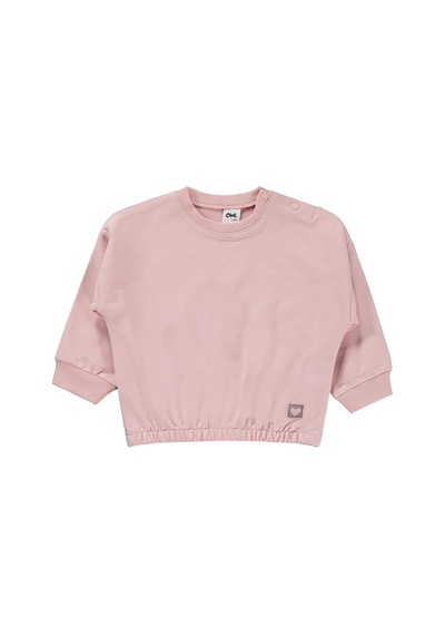 Civil Baby Kız Bebek Düz Basic Kalpli 6-18 Ay Takım - Pembe Pudra Pembesi