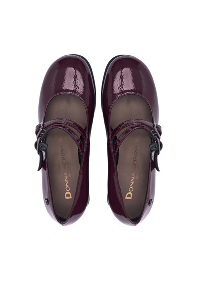 Bordeaux Naplack Topuklu/ Stiletto Kadın 205307ds Donna Serena 5307ds Naplack Bordeaux Naplack