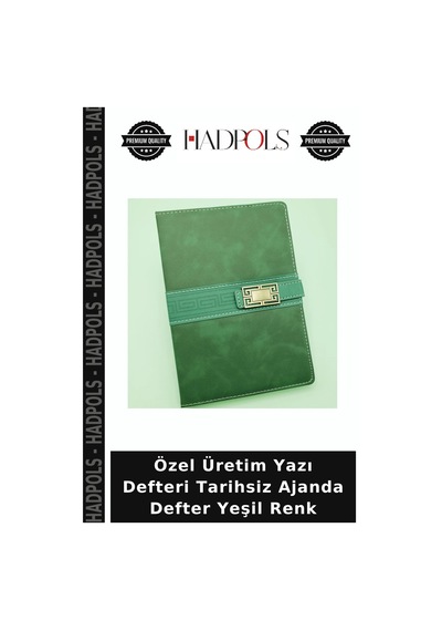 Özel Üretim Yazı Defteri Tarihsiz Ajanda Defter Yeşil Renk