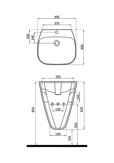Newarc 3818 Mono Monoblok Lavabo