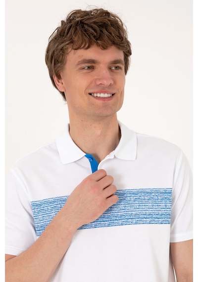 U.S. Polo Assn. Erkek Regular Fit Polo Yaka Beyaz Tişört 50306812-VR036