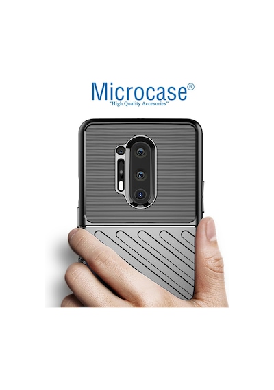 Oneplus 8 Pro Thunder Serisi Dayanikli Silikon Kilif - Siyah 549418083