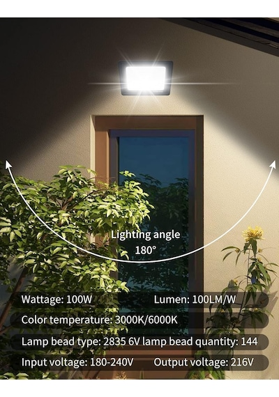 Led Spot Dış Mekan 100 W, Led Projektör 10000 Lm Süper Parlak Led Spot Işık, 6000 K Soğuk Beyaz Ip66 Suya Dayanıklı Dış Mekan Spotu, Arka Bahçe, Garaj Girişi, Kapı, Garaj, Koridor, Bahçe İçin Çok Renkli Led Spot Dış Mekan 100 W, Led Projektör 10000 Lm Süper Parlak Led Spot Işık, 6000 K Soğuk Beyaz Ip66 Suya Dayanıklı Dış Mekan Spotu, Arka Bahçe, Garaj Girişi, Kapı, Garaj, Koridor, Bahçe İçin Çok Renkli