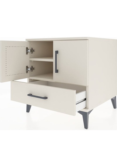 Kronos Komodin 2 Raflı Tek Çekmeceli 2 Kapaklı 60x59x64 Aytaşı-aytaşı Aytası