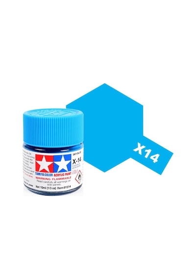 X-14 Sky Blue Parlak Akrilik Boya 10 Ml Gök Mavisi