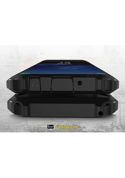 Noktaks - Samsung Galaxy Uyumlu S9 - Kılıf Çift Katman Zırh Tank Crash Military Kapak - Kırmızı