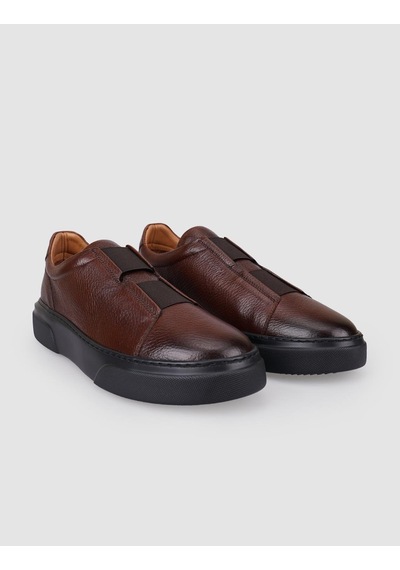 Harrow %100 Hakiki Deri Taba Lastikli Erkek Sneaker Taba