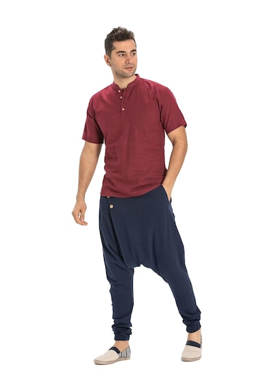 Kısa Kol Şile Bezi Bodrum Erkek T-shirt Koyu Bordo 3068-koyu Bordo Koyu Bordo