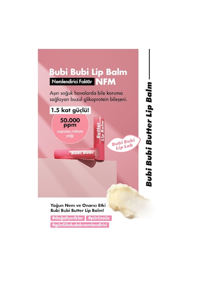Unpa Yoğun Nemlendirici ve Onarıcı Dudak Nemlendirici UNPA Bubi Bubi Butter Lip Balm