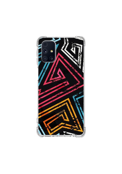 Samsung Galaxy Uyumlu M31s Köşe Korumalı Antişok Kapak Eskitme Tasarımlı Şeffaf Silikon Kılıf Şeffaf