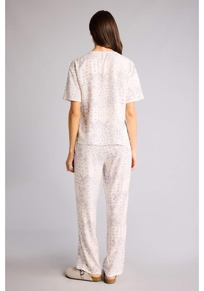 Defacto Desenli Pijama Takımı G4619AX26SM