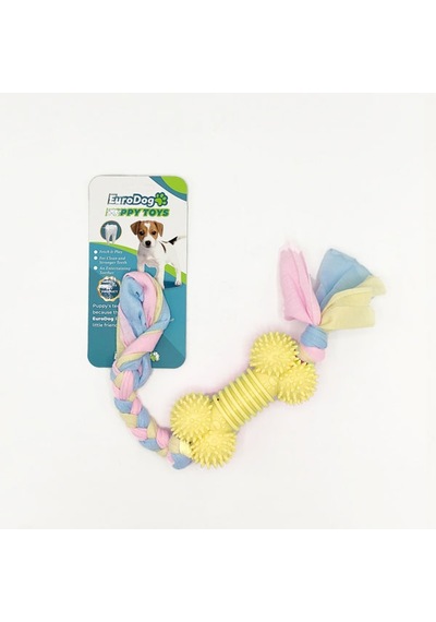 Eurodog Puppy Toys Sarı Kemik Diş Kaşıma Oyuncağı N106