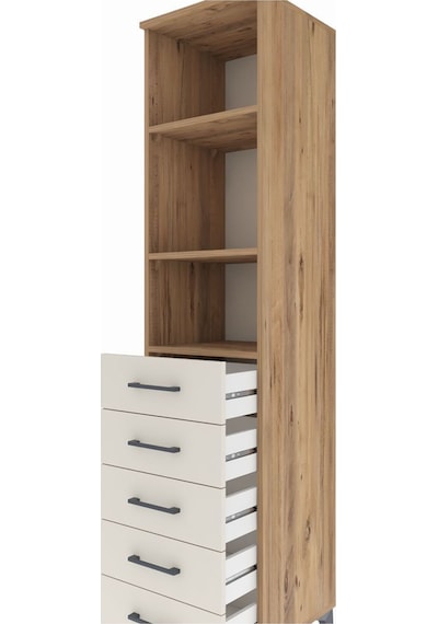 Hyperion Dolap 3 Raflı 5 Çekmeceli 44x44x195 Çam-aytaşı Atlas Çam