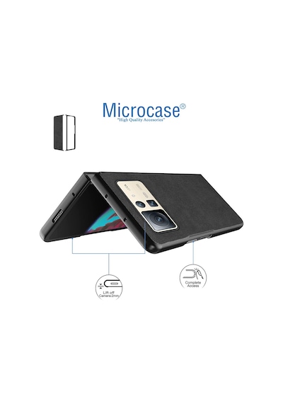 Xiaomi Mix Fold 2 Için Deri Desenli Plastik Koruma Kilif - Al3158 561028360