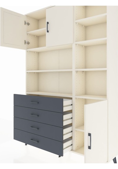 Arges Dolap 9 Raflı 4 Çekmeceli 3 Kapaklı 132x30x195 Aytaşı-aytaşı/antrasit Aytası/antrasıt Arges Dolap 9 Raflı 4 Çekmeceli 3 Kapaklı 132x30x195 Aytaşı-aytaşı/antrasit Aytası/antrasıt