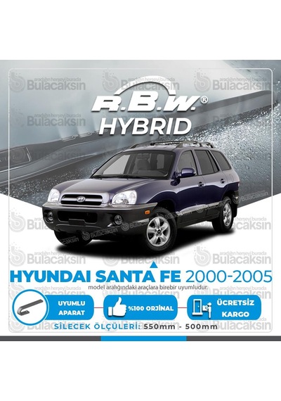 Hyundai Santa Fe Ön Silecek Takımı (2000-2005) RBW Hibrit