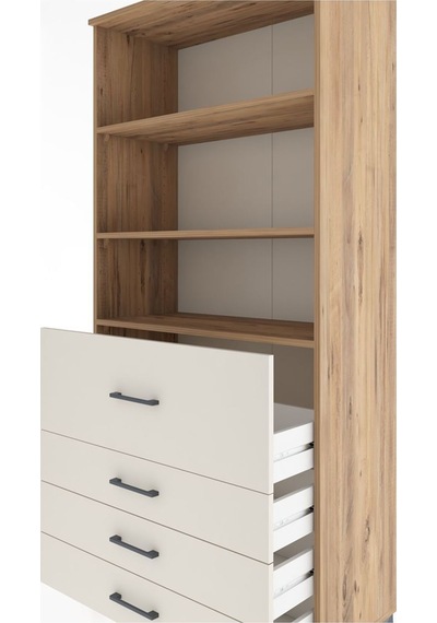 Hyperion Dolap 3 Raflı 4 Çekmeceli 88x44x195 Çam-aytaşı Atlas Çam