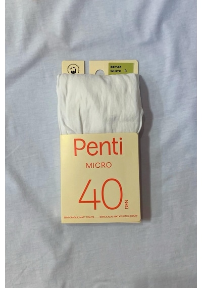 Mikro 40 Maxı Külotlu Çorap Beyaz