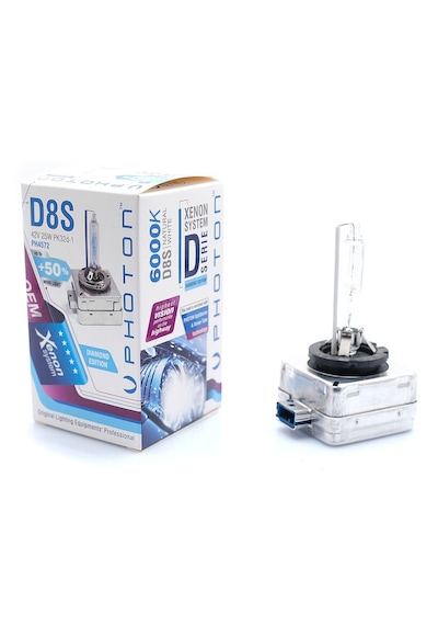 Photon D8s 6000 Kelvin Beyaz Xenon Ampul +%50 Fazla Işık - 2 Adet
