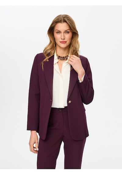 Faik Sönmez Gold Düğmeli Şık Blazer Ceket S26ckt018 Us26ckt018203 Koyu Mürdüm