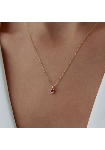 Yengeç Burcu Ruby Kolye Sarı