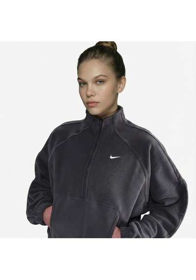 Sportswear Therma-fit Half-zip Polar Oversıze Kadın Sweatshirt-sportxstore Gri