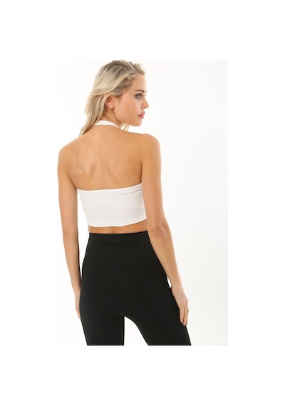 Rooted-kadın Sırt Açık Tedaylı Crop Bluz Beyaz