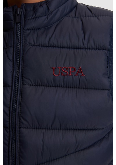 U.S. Polo Assn. Erkek Çocuk Lacivert Kapüşonlu Kapitone Yelek 50328197-vr033