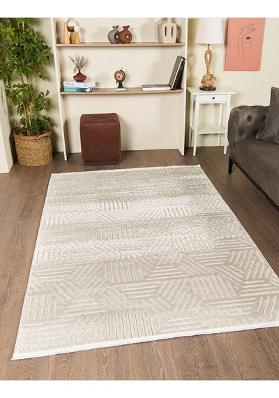 Mariesse Home Vista Koleksiyonu Modern Dokuma Halı Salon Oturma Odası Koridor Halısı Bej