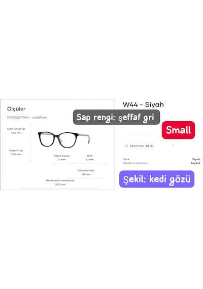 Vogue Vo5533-ı W44 53ekt-s Kadın Mavi Işık Filtreli Ekran Gözlüğü