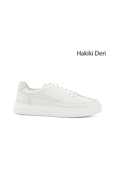 Gönderi(R) Gönderi R Erkek Beyaz Bağcıklı Kauçuk Taban Hakiki Deri Sneaker Ddma83531640 Beyaz