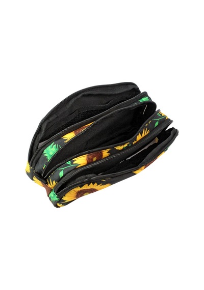 Jacbag Trıple Pouch-üç Bölmeli Kalem Kutusu Triple Pouch-ayçiçeği renkli