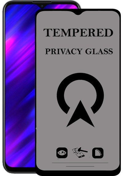 Meizu M10 ile Uyumlu Tam Kaplayan Privacy Hayalet Temperli Ekran Koruycu Cam