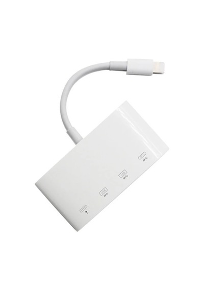 Ally Nk-1040 4in1 Apple Uyumlu iPhone Lightning To Usb Kamera Adaptörü Beyaz
