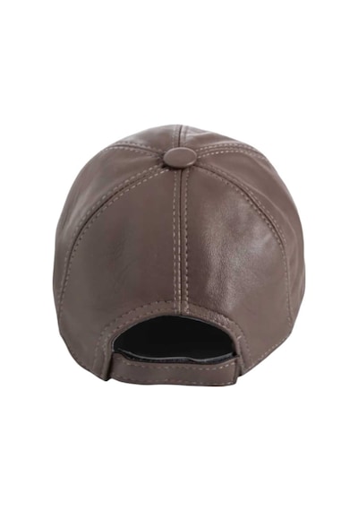 Unisex %100 Deri Arkadan Ayarlanabilir Baseball Kep Şapka Kahverengi