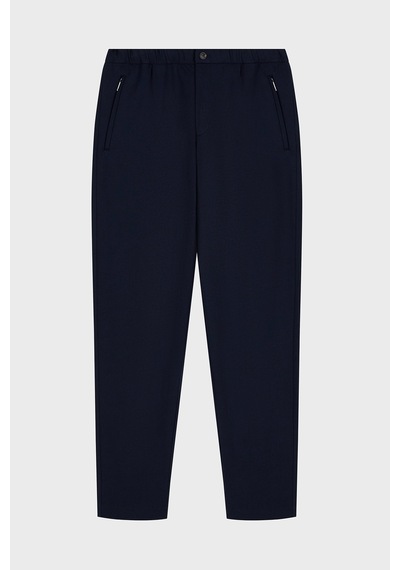 Emporio Armani Pamuk Karışımlı Normal Bel Düz Paça Jarse Pantolon Erkek Pantolon Em001611 Af27883 Ub118 Lacivert