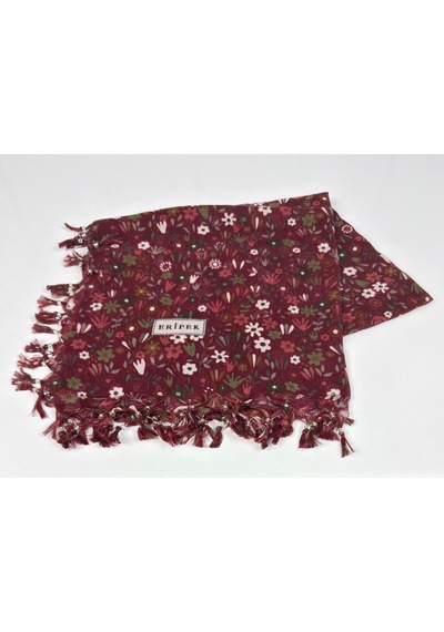 Eripek Sökme Boncuklu Tülbent 06569 Bordo