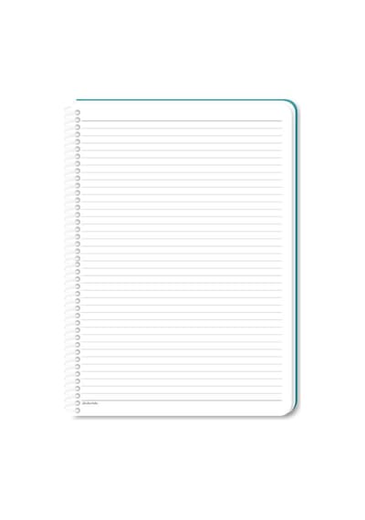 16x22 Cm 80 Yaprak Çizgili Karton Kapak Telli Defter Gezginler Keskin Color Mavi