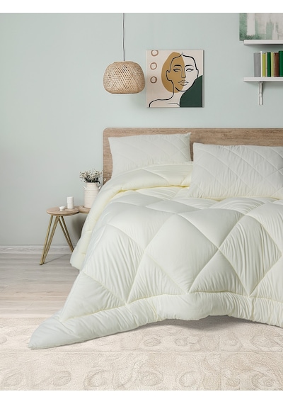 Cotton Box Softwash Çift Kişilik Yorgan Seti Ekru 180x200 Lastikli Çarşaf Ekru