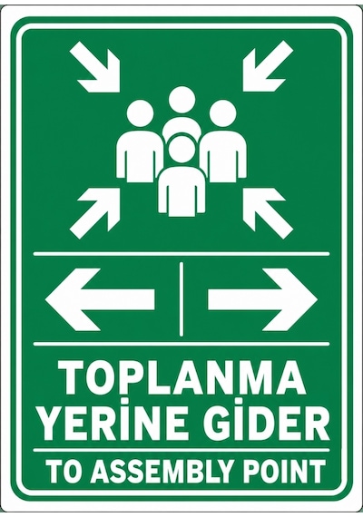 Toplanma Yerine Gider 35x50cm Pvc Isg Levha V2