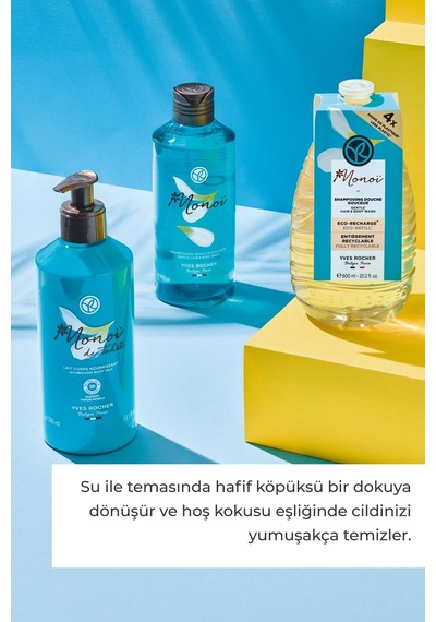 Yves Rocher Monoi Eko Refill Yedek Saç Ve Vücut Şampuanı-monoi De Tahiti-sls, Sles İçermez,vegan-600ml