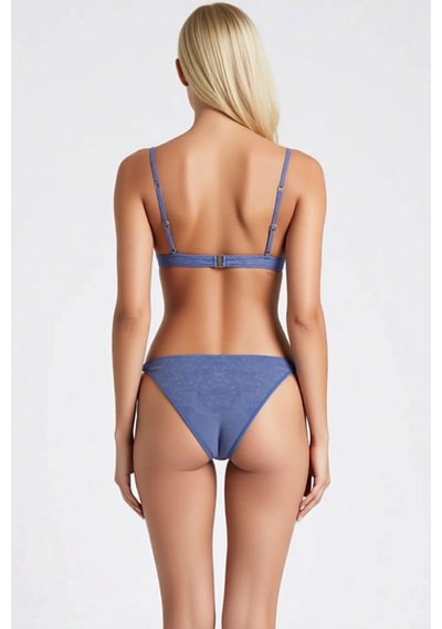 Benerly Kadın Bikini Takımı Desteksiz Üçgen Kap Ayarlanabilir Askılı Norm Saks