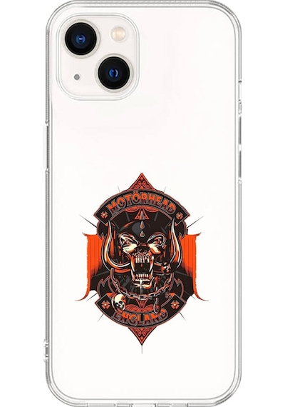 Apple Uyumlu iPhone 13 Mini Şeffaf Kılıf Motörhead Tasarımlı