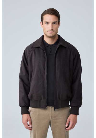 Danger Erkek Oversize Bomber Süet Ceket Kahverengi 4343dngr
