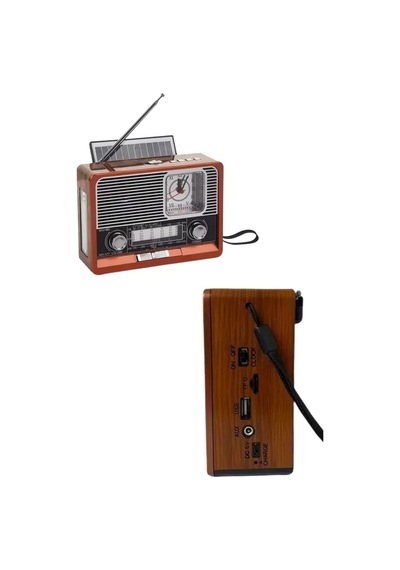 Home Vintage Nostaljik Radyo Aux Usb Sd Kart Girişli Şarjlı Bluetooth Bağlantılı