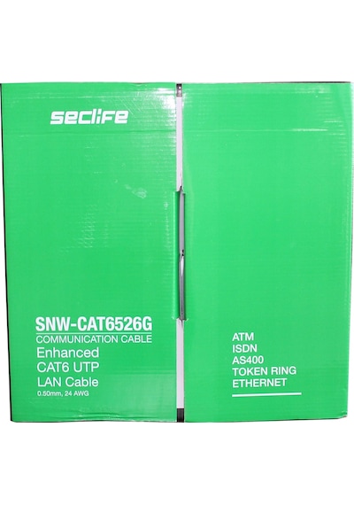 Seclife Snw-c6526g 24awg Utp 305m Saf Bakır Cat6 Kablo
