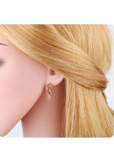 Küpe Kararmaz Çelik 316l Lüks Kadın Küpe Zincir Model Küpe Diğer