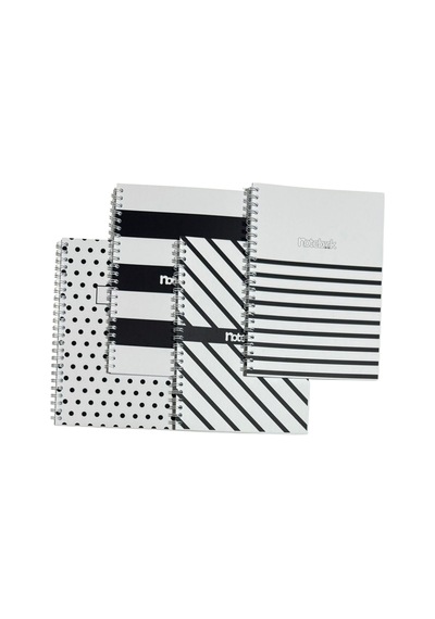 A5 Spiralli Zebra Defter 40 Yaprak 4'lü Tamamı Çizgisiz