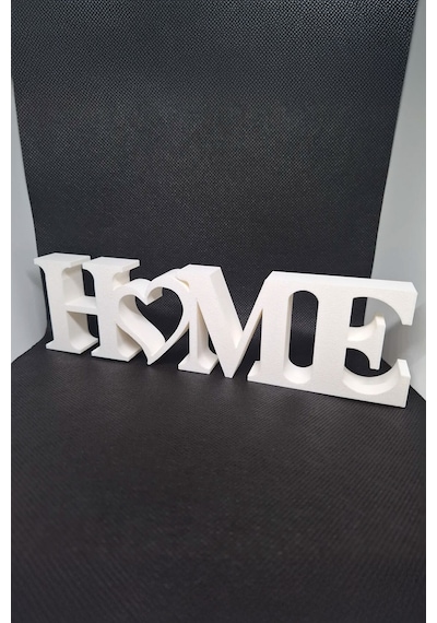 Home Yazılı Dekoratif Biblo Masaüstü Dekor - Beyaz 22 Cm X 6 Cm Beyaz - 700119938